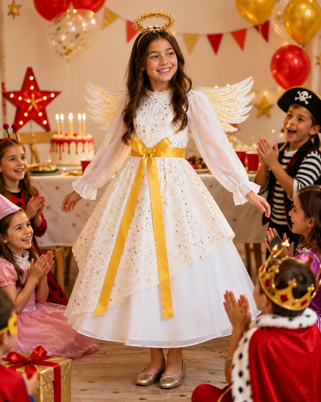 Kids angel dress costume detail