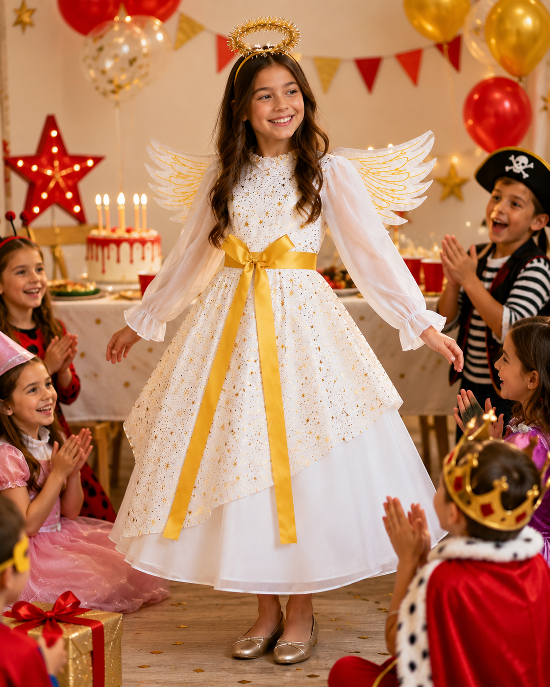 Kids angel dress costume detail