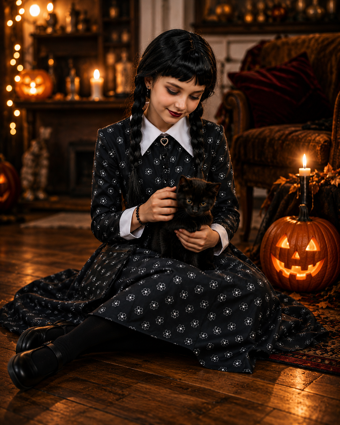 Kids gothic-inspired dress costume