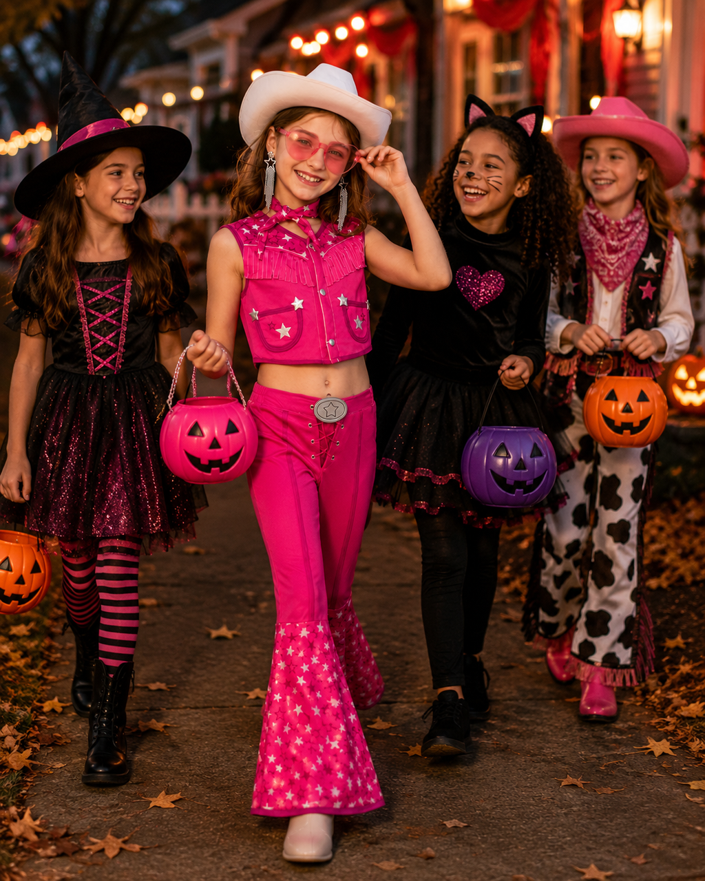 Kids retro disco cowgirl costume accessories