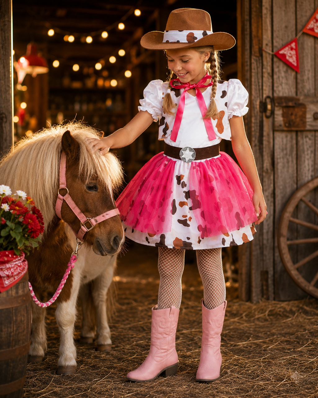 Kids western cowgirl dress costume