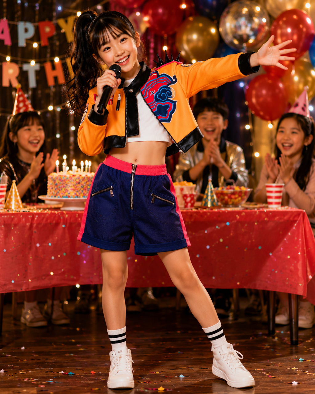 Kids yellow dance performance outfit