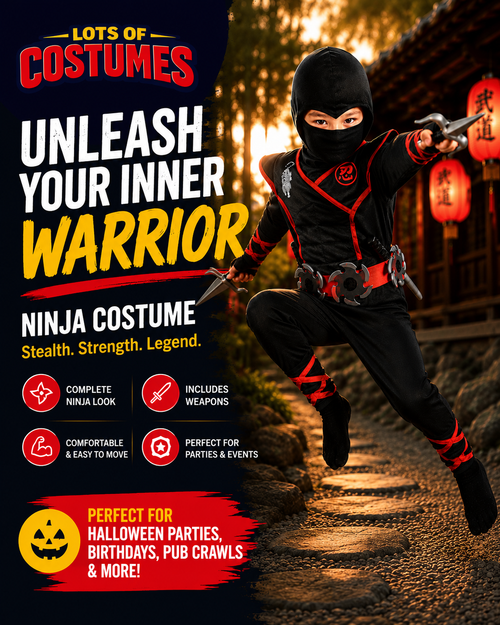 Kids ninja costume size guide