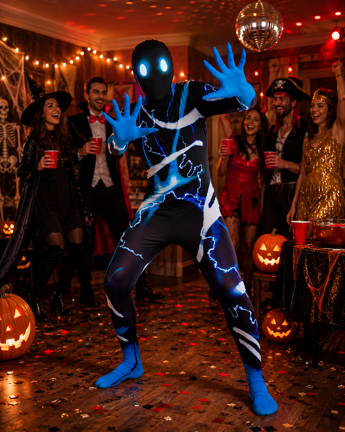 Kids scary monster bodysuit costume