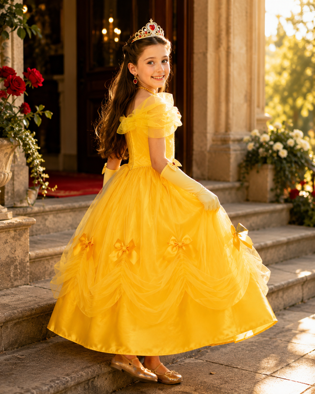 Kids Yellow Princess Costume Set