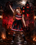 Kids zombie cheerleader costume