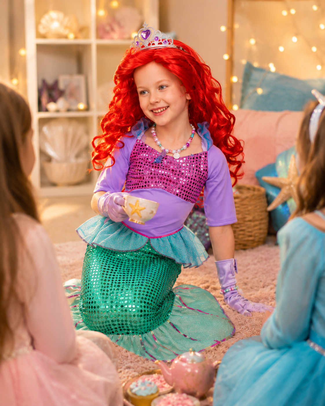 Kids mermaid princess costume details
