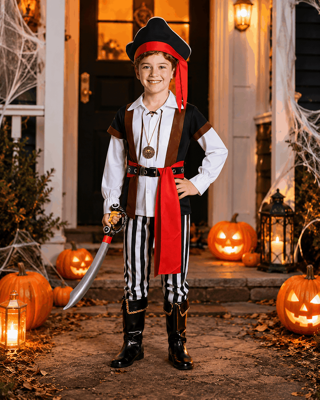 Kids pirate costume outfit pieces